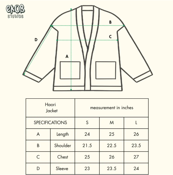 Kimono Styled Upcycled Cropped Denim Jacket