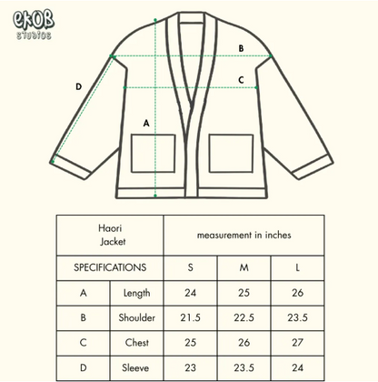 Kimono Styled Upcycled Cropped Denim Jacket
