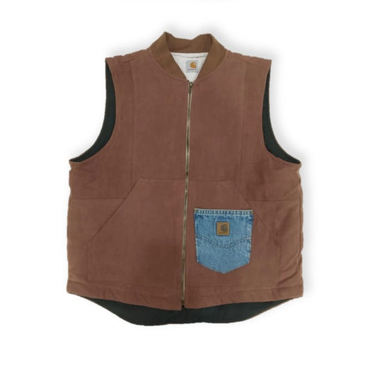 upcycled Carhartt solid vest